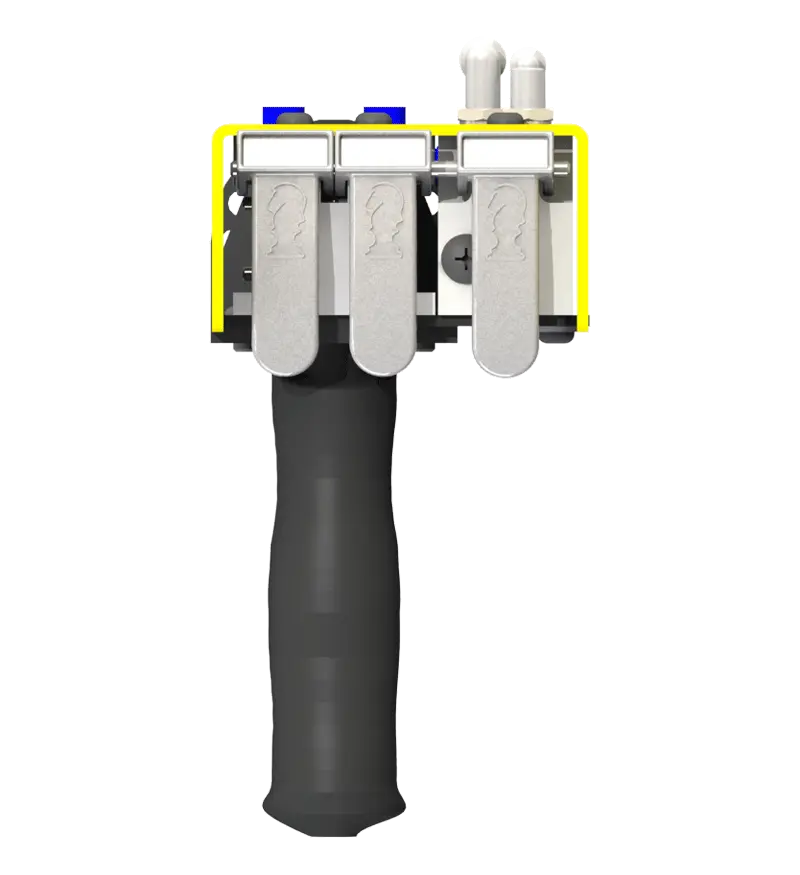 Knight Global Pneumatic-Electric Control Handle with Electric Trigger, (3) Thumb Levers, (2) 4-Pin Micro Limit Switch, (1) 1-Button Valves - KG EPETA9640 Knight Global