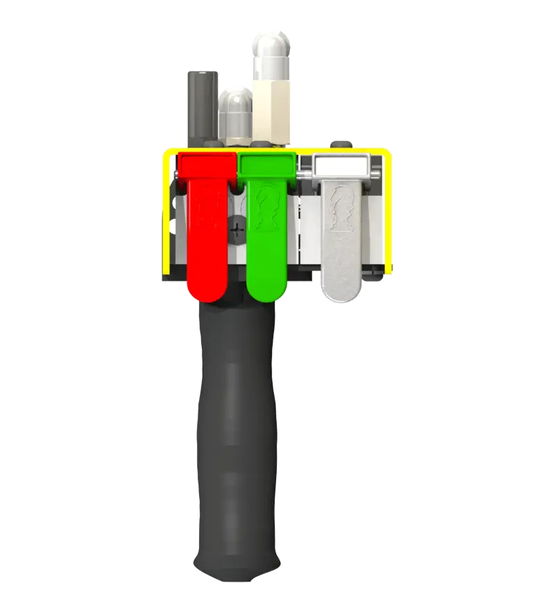 Knight Global Electric Pneumatic Control Handle, (3) Thumb Levers, (1) 4-Pin Micro Limit Switch, 2-Way Valves - KG EPPA9350 Knight Global