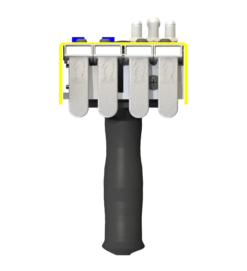 Knight Global Electric Pneumatic Control Handle, (4) Thumb Levers, (2) 4-Pin Micro Limit Switch, (1) 2-Button Valves - KG EPPA9610 Knight Global