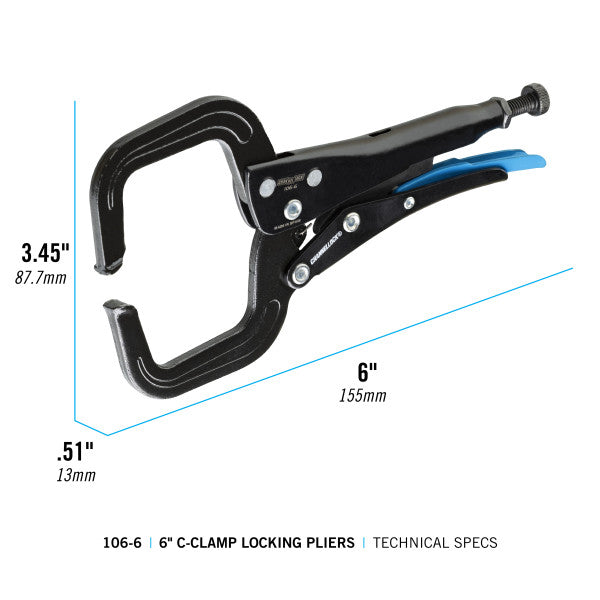 Channellock C-Clamp Locking Plier, 6.8 in - CL 106-6