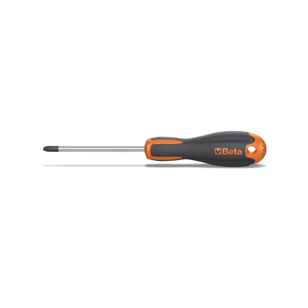 Beta Tools (Article# 1202E 4.5X80) Evox Phillips Screwdriver, Chrome-Plated, Black Tips, No. 1, OAL 189mm - BT 12021009 Beta Tools