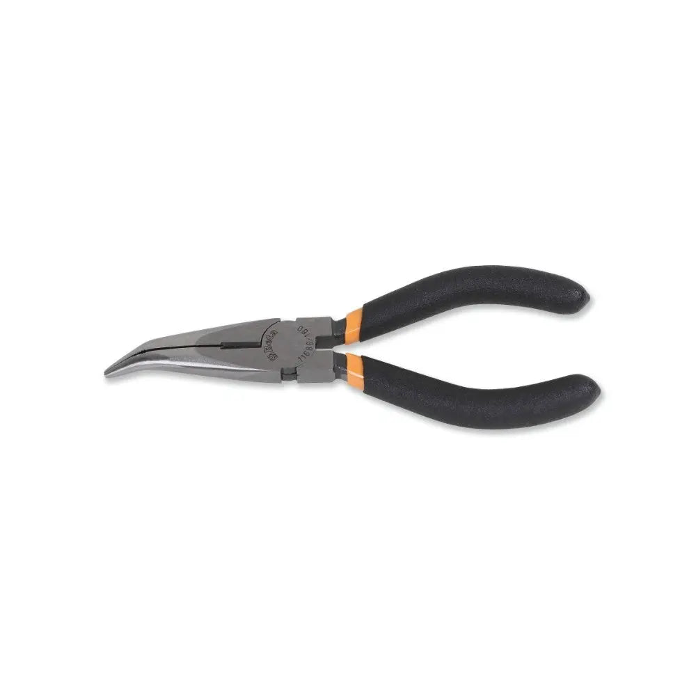 Beta Tools (Article# 1168G 160) Extra-Long Bent Needle Knurled Nose Plier, OAL 160mm - BT 11680066 Beta Tools