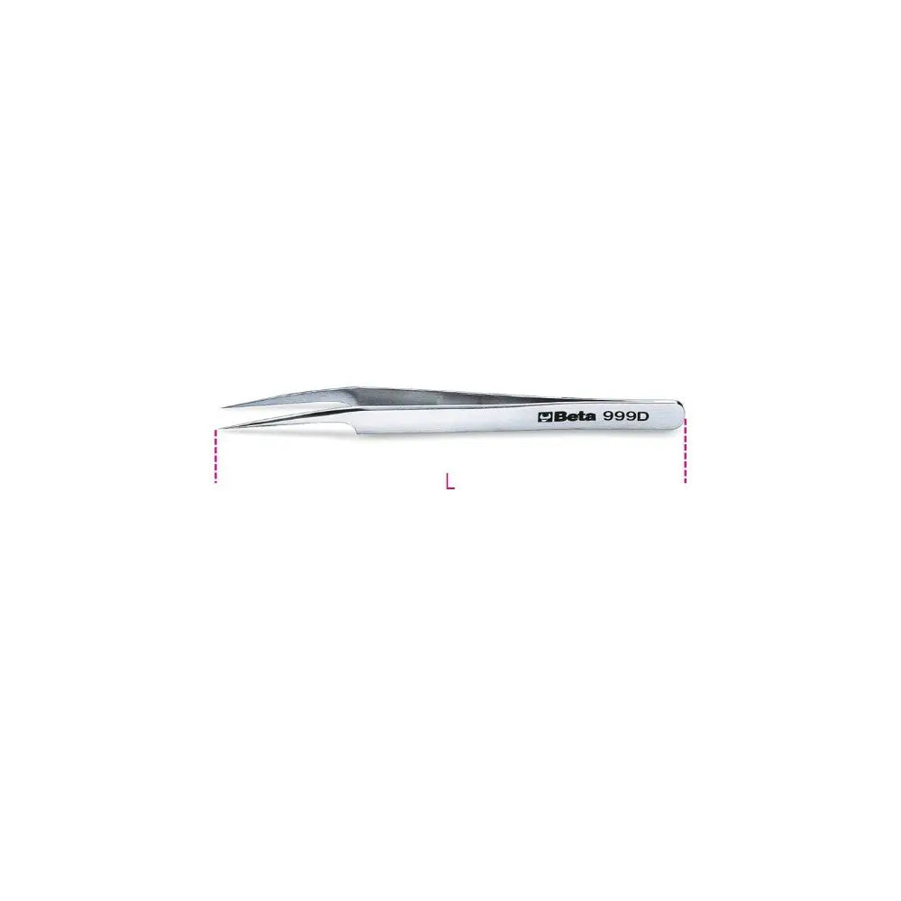 Beta Tools Extra Slim Angled End Spring Tweezer, 115mm, INOX Stainless Steel - BT 9990021 Beta Tools
