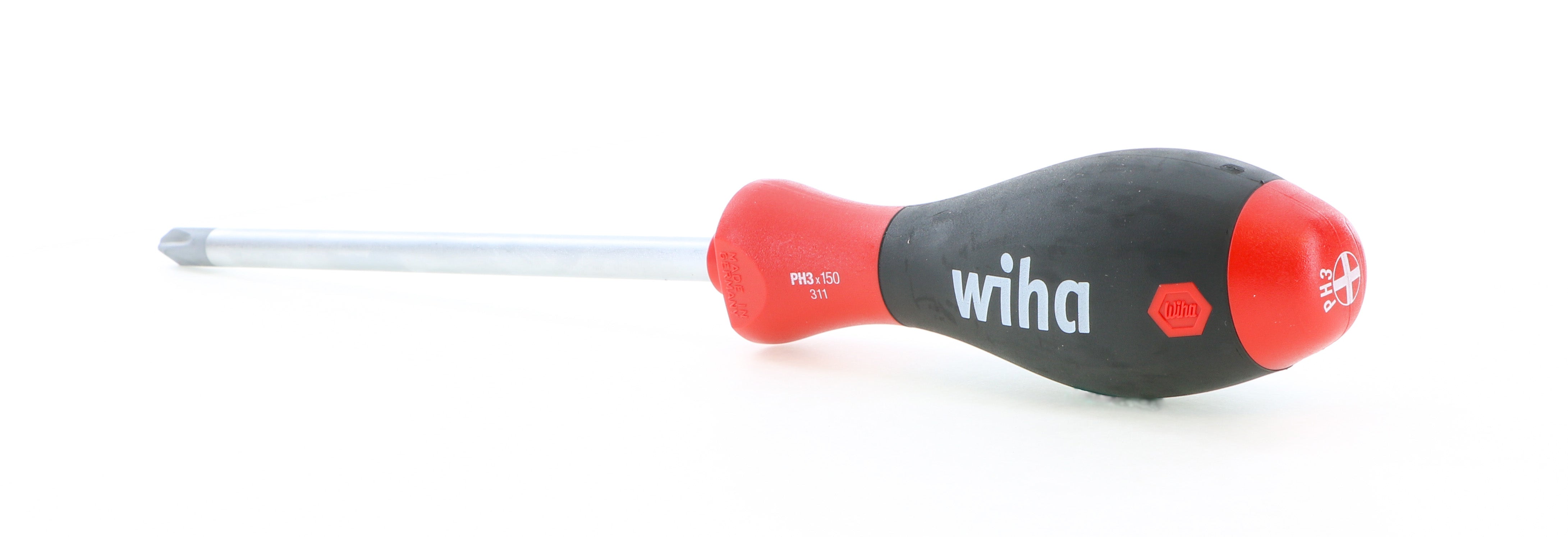 Wiha SoftFinish Phillips Screwdriver PH2 X 100mm With Impact Cap & Hex Socket