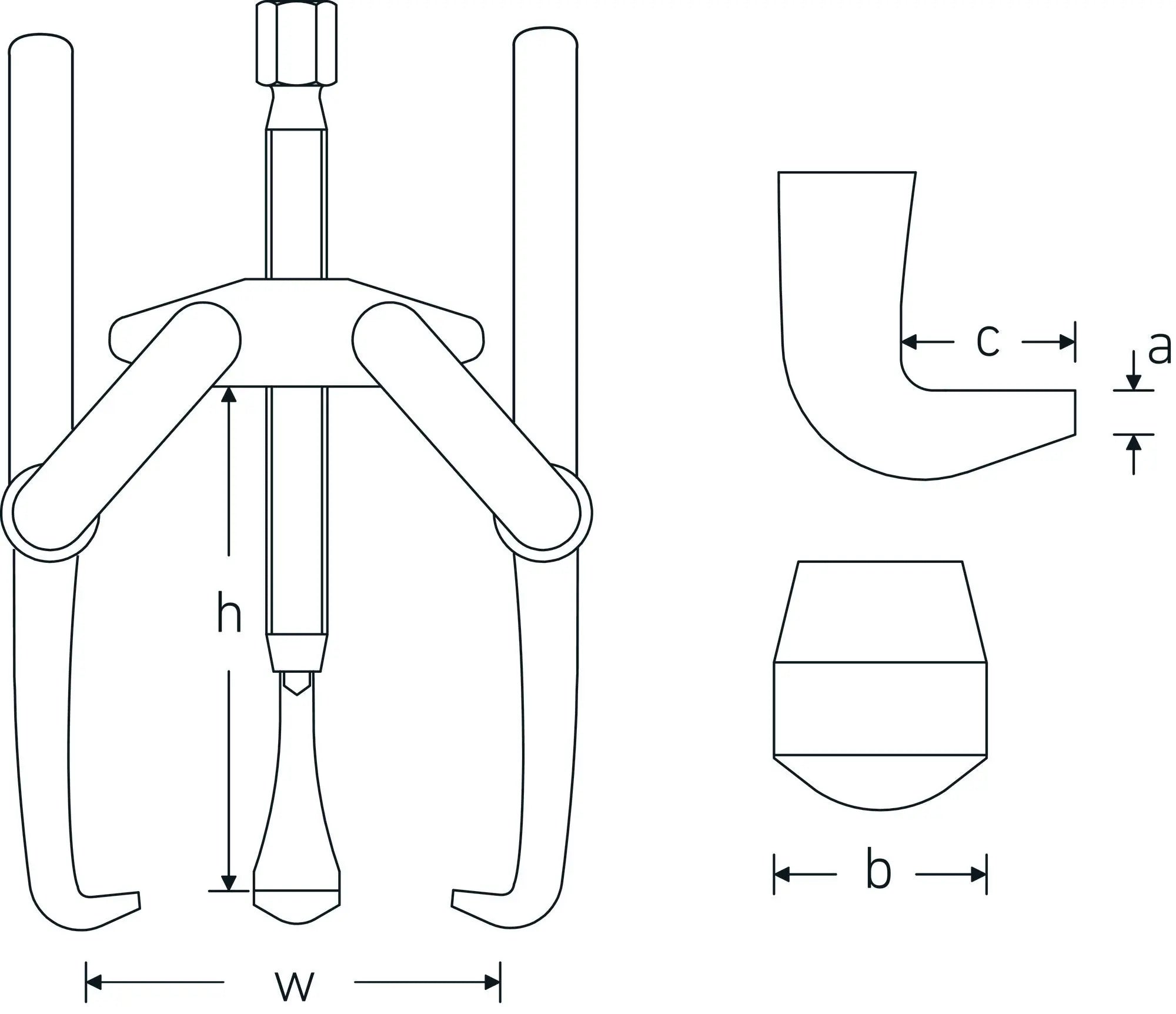Stahlwille 3-Arm Puller, 1, 22mm - ST 71035001 Stahlwille