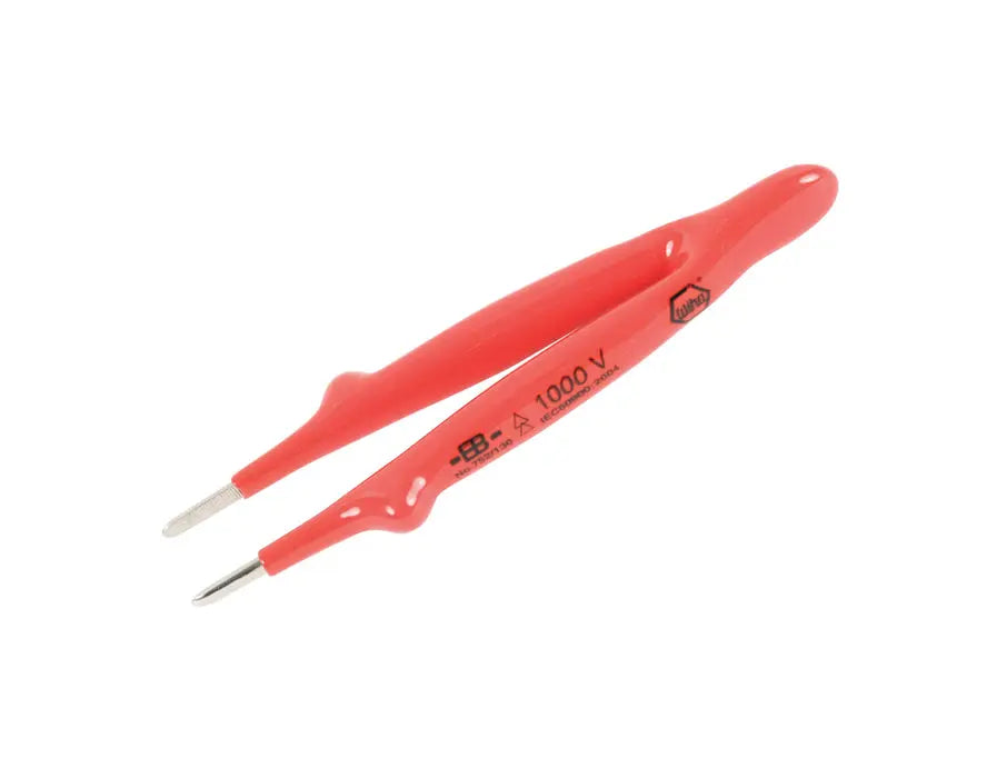 Wiha 75210, Insulated Tweezers Straight Blunt 5" Oal Wiha