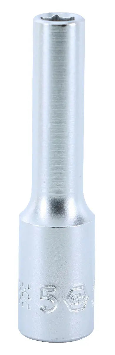 Wiha 33341, 1/4" Dr. Deep Socket Inch, 6 Pt, 5.0mm Wiha