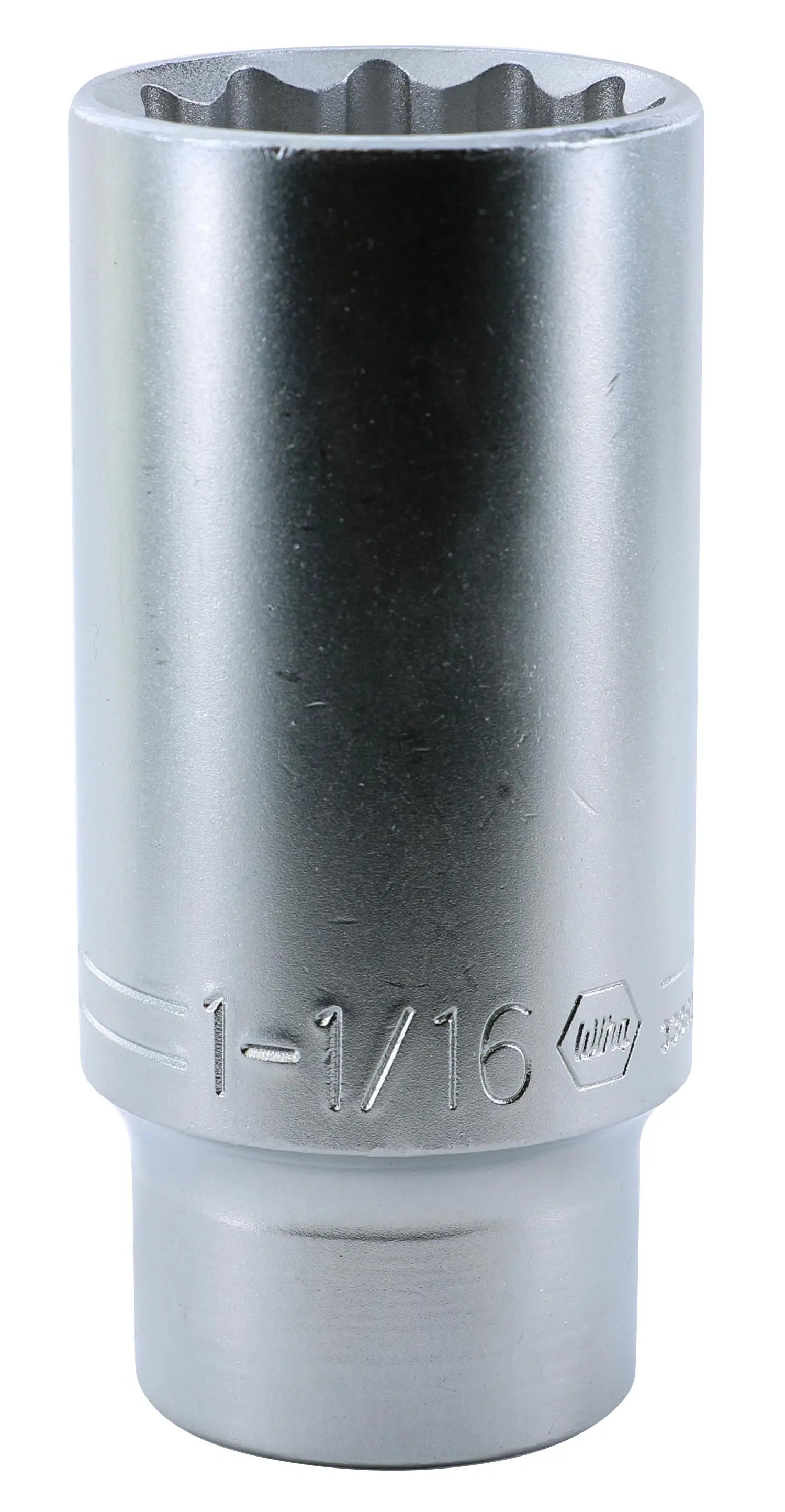 Wiha 33862, 1/2" Dr. Deep Socket, 12 Point, 1-1/16" Wiha
