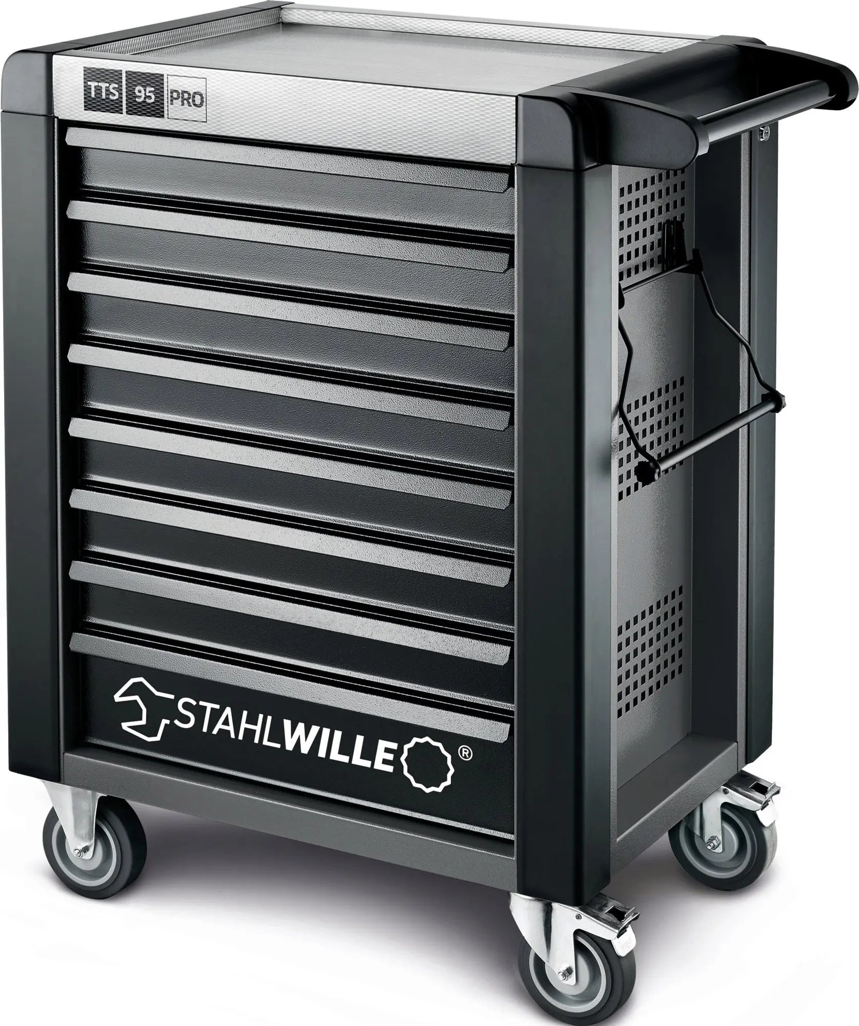 Stahlwille 8-Drawer Anthracite and Black Tool Trolley, Load Capacity 750 Kg - ST 81200166 Stahlwille