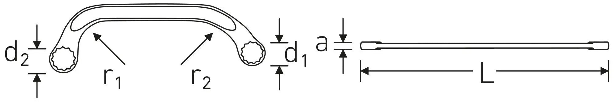 Stahlwille Double Ended Ring Wrench, 150mm, 10 x 12mm - ST 41091012 Stahlwille