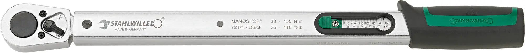 Stahlwille MANOSKOP Standard Torque Wrench with Fixed Ratchet, Size 15 - ST 50204015 Stahlwille