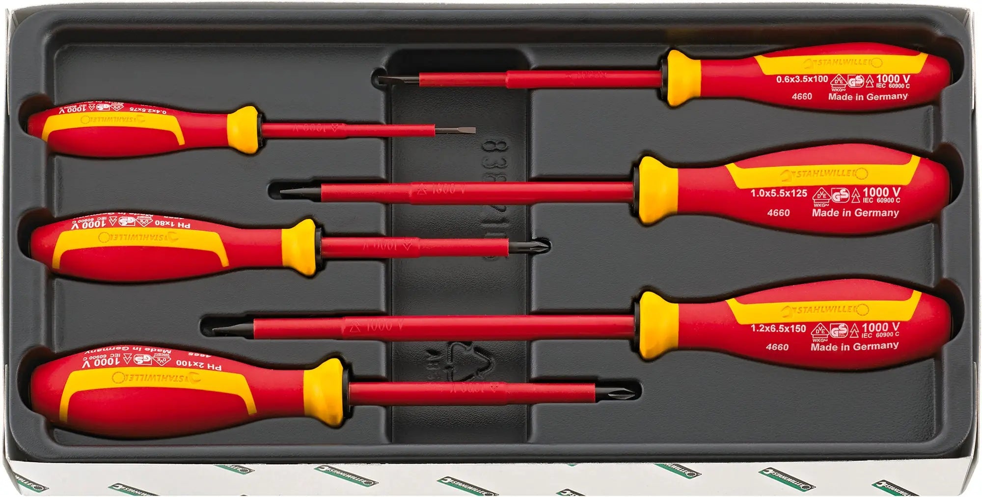 Stahlwille Set of 6 Drall+ VDE Screwdriver - ST 96469515 Stahlwille