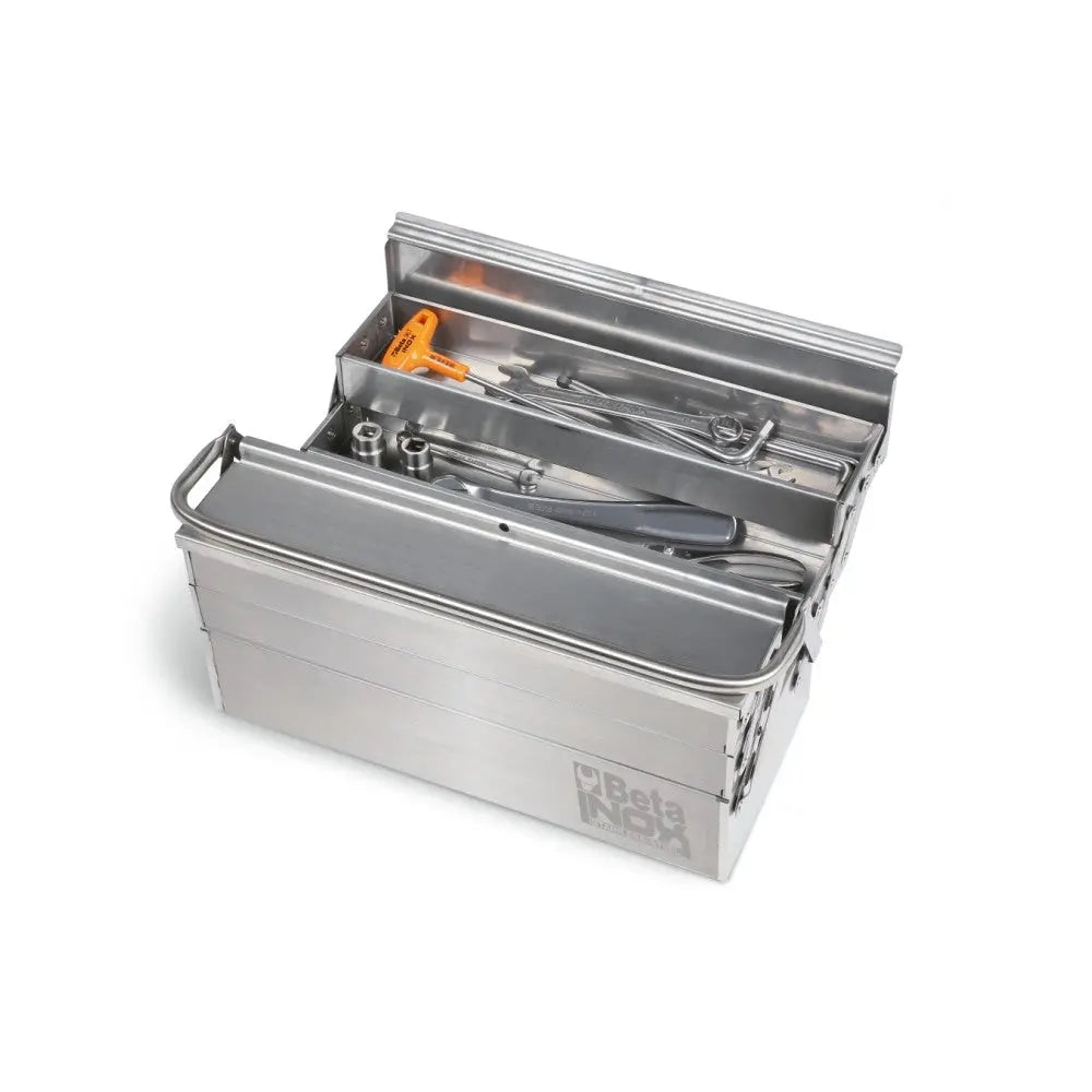 Beta Tools (Article# C20TSS) Five-Section Cantilever Tool Box, INOX Stainless Steel - BT 21203001 Beta Tools