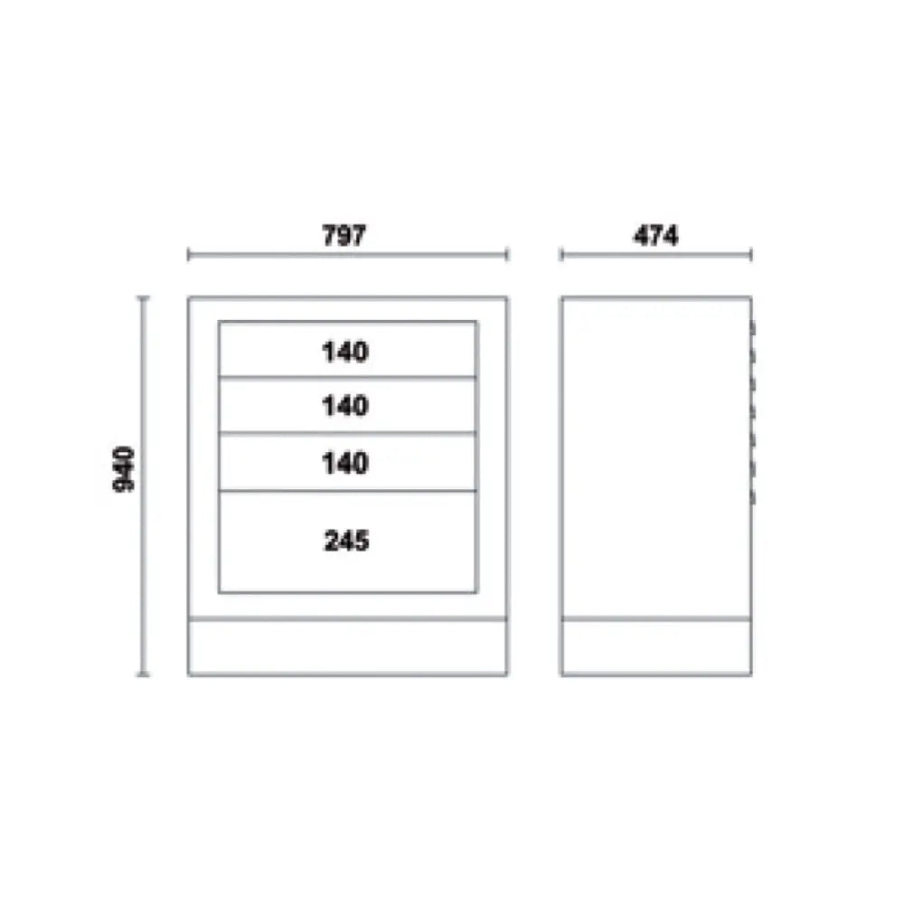 Beta Tools (Article# C55M4) Fixed Tool Cabinet with 8 Drawers - BT 55000212 Beta Tools