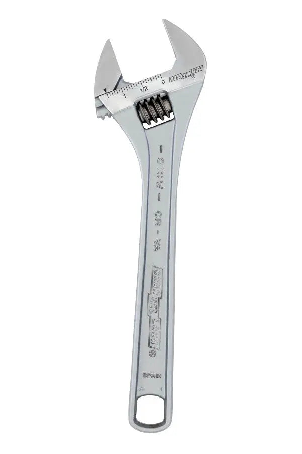 Channellock Chrome Adjustable Wrench, 10 in - CL 810W Adjustable Wrench Channellock