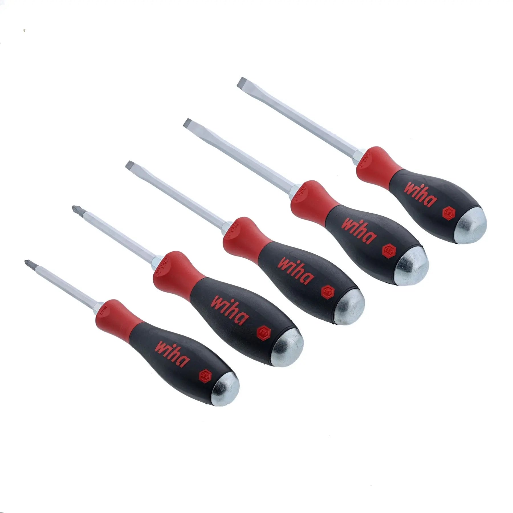 Wiha Set of 5 SoftFinish Extra Heavy Duty Slotted and Phillips Screwdriver - WI 53095 Wiha