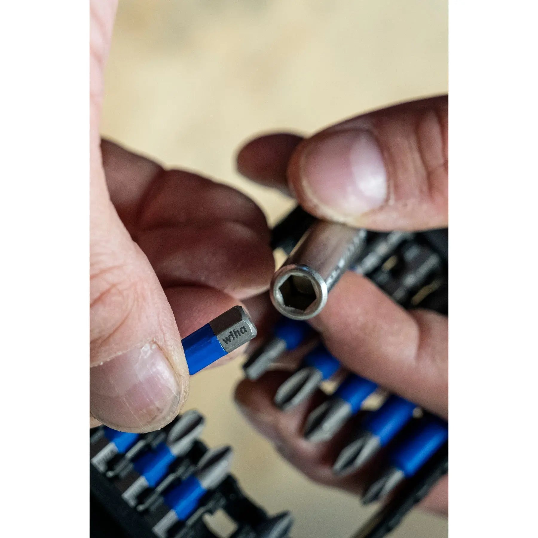 Wiha Set of 24 TerminatorBlue Impact Driver Bits with Belt Clip - WI 70289 Wiha