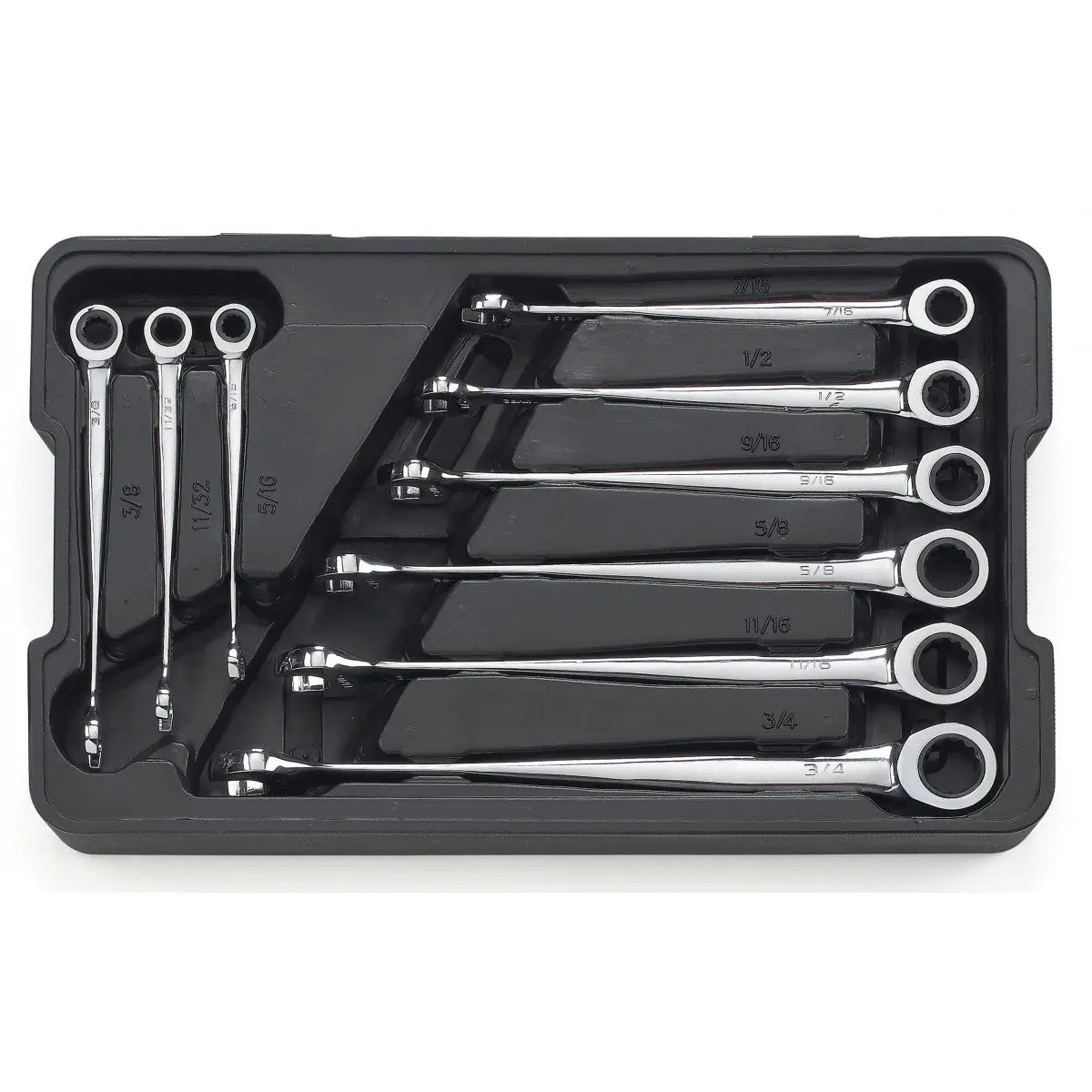 GEARWRENCH 9 Pc. 72-Tooth 12 Point XL X-Beam Ratcheting Combination SAE Wrench Set 85898 Wrench Set GEARWRENCH