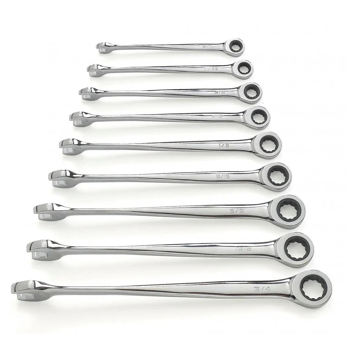 GEARWRENCH 9 Pc. 72-Tooth 12 Point XL X-Beam Ratcheting Combination SAE Wrench Set 85898 Wrench Set GEARWRENCH