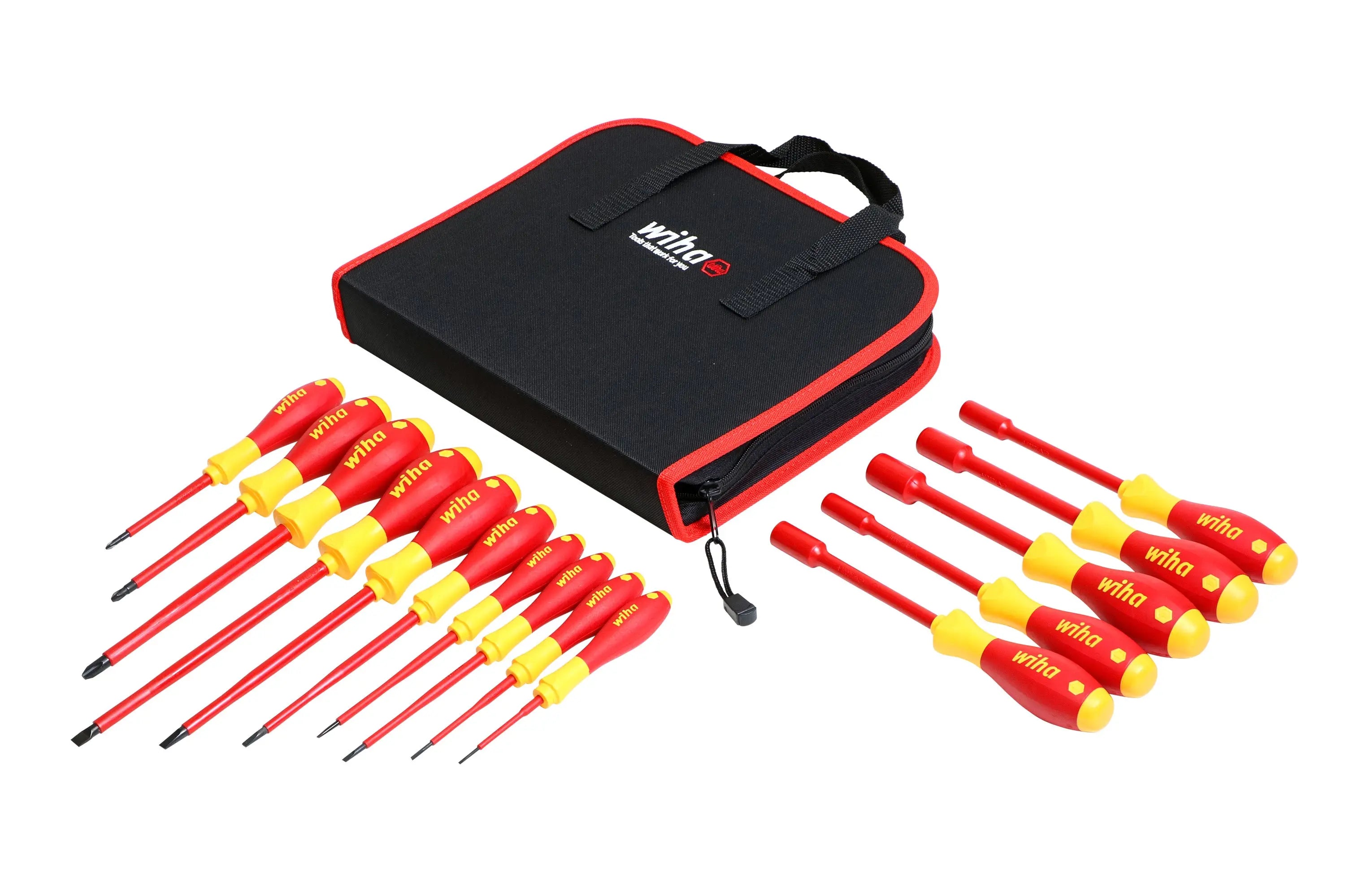 Wiha 32190, Insulated Slot/Ph/Nut Drivers 15 Pc. Set Wiha
