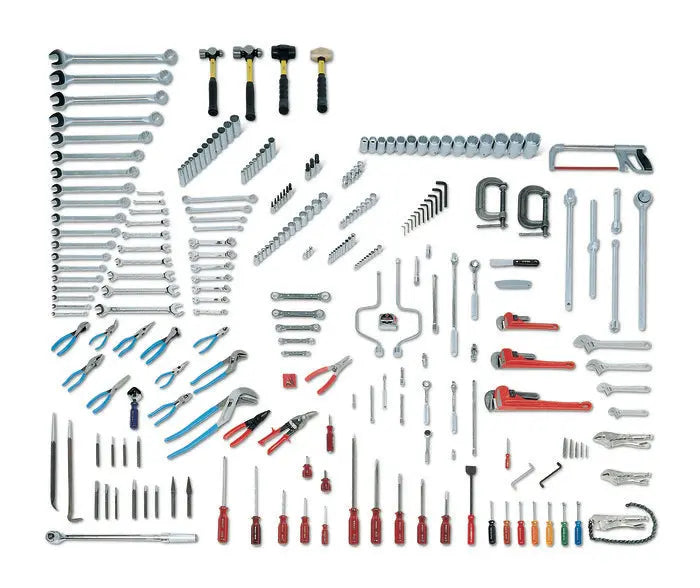 Wright Tool 255 Piece Fractional Intermediate Tool Set 1/4, 3/8, 1/2, 3/4 in Drives - WT 126 Fractional Intermediate Tool Set Wright Tool