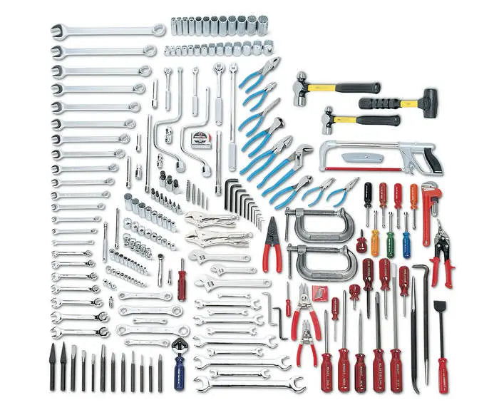 Wright Tool 218 Piece Fractional Intermediate Tool Set 1/4, 3/8, 1/2 in Drives - WT 131 Fractional Intermediate Tool Set Wright Tool