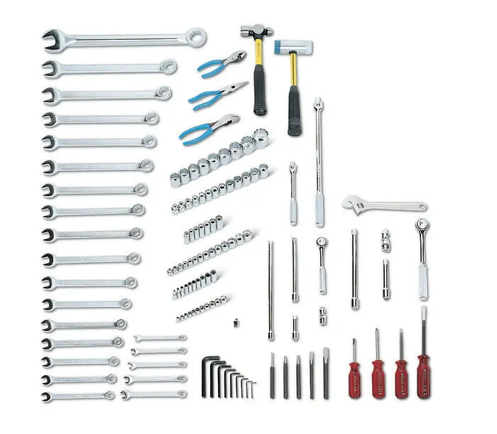 Wright Tool 122 Piece Metric Service Tool Set 1/4, 3/8, 1/2 in Drives - WT 195 Metric Service Tool Set Wright Tool