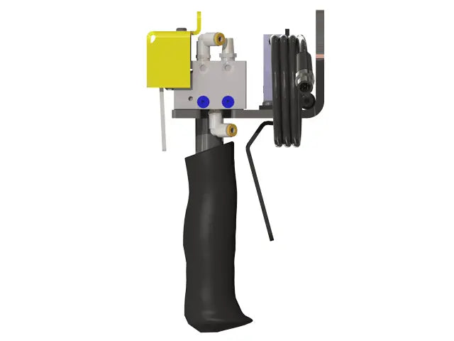 Knight Global Pneumatic Control Handle with Electric Trigger, (2) Thumb Lever, (2) 1-Button SMC Valve Block - KG GMBPETA9100 Knight Global