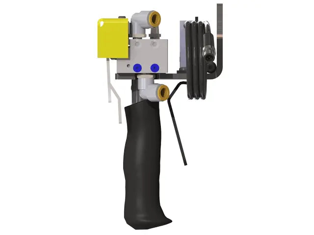 Knight Global Pneumatic Control Handle with Electric Trigger, (4) Thumb Lever, (2) 1-Button SMC Valve Block - KG GMBPETA9130 Knight Global