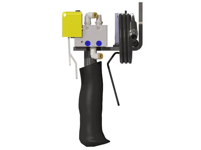 Knight Global Pneumatic Control Handle with Electric Trigger, (3) Thumb Lever, (3) 1-Button SMC Valve Block - KG GMBPETA9140 Knight Global