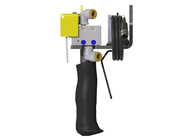 Knight Global Pneumatic Control Handle with Electric Trigger, (2) Thumb Lever, (2) 1-Button SMC Valve Block, 3-Way Valves - KG GMBPETA9300 Knight Global