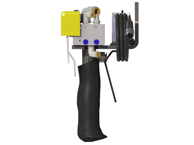 Knight Global Pneumatic Control Handle with Electric Trigger, (4) Thumb Lever, (2) 1-Button SMC Valve Block, 3-Way Valves - KG GMBPETA9310 Knight Global