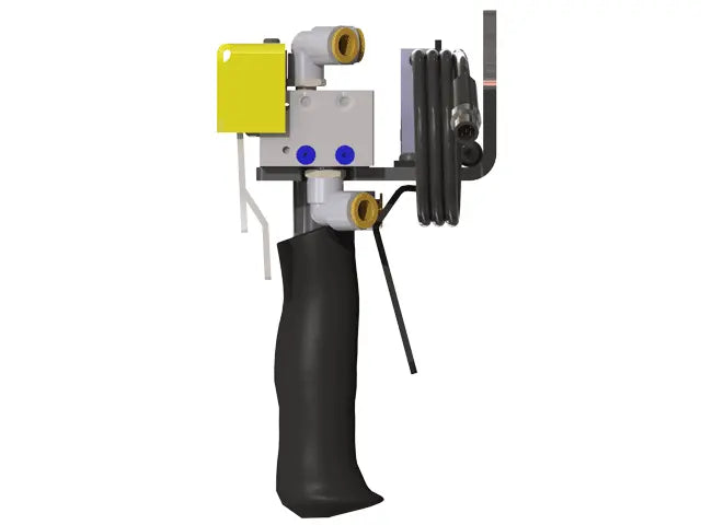 Knight Global Pneumatic Control Handle with Electric Trigger, (4) Thumb Lever, (4) 1-Button SMC Valve Block, 3-Way Valves - KG GMBPETA9330 Knight Global