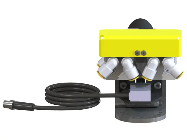 Knight Global Pneumatic Control Handle with Electric Trigger, (4) Thumb Lever, (4) 1-Button SMC Valve Block, 3-Way Valves - KG GMBPETA9330 Knight Global