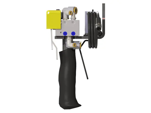Knight Global Pneumatic Control Handle with Electric Trigger, (3) Thumb Lever, (2) 1-Button SMC Valve Block - KG GMBPETA9340 Knight Global