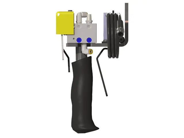 Knight Global Pneumatic Control Handle with Electric Trigger, (3) Thumb Lever, (3) 1-Button SMC Valve Block, 3-Way Valves - KG GMBPETA9410 Knight Global