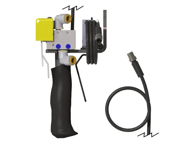 Knight Global Pneumatic-Electric Control Handle with Electric Trigger, (4) Thumb Levers, (2) 5-Pin Micro Limit Switch, 10mm Pneumatic Fittings - KG GMEPETA9630 Knight Global