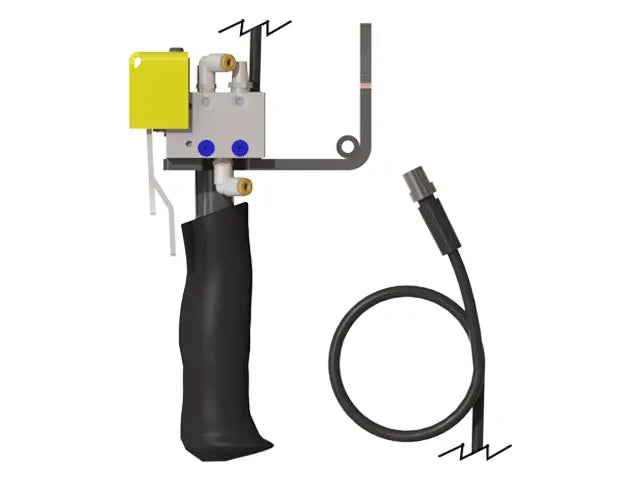 Knight Global Pneumatic-Electric Control Handle, (4) Thumb Levers, (2) 1-Button SMC Valve, 4mm Pneumatic Fittings - KG GMEPPA9610 Knight Global