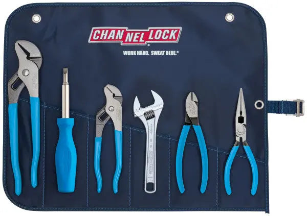Channellock Set of 6 Professional Tool with Tool Roll - CL GP-7 Plier Set Channellock
