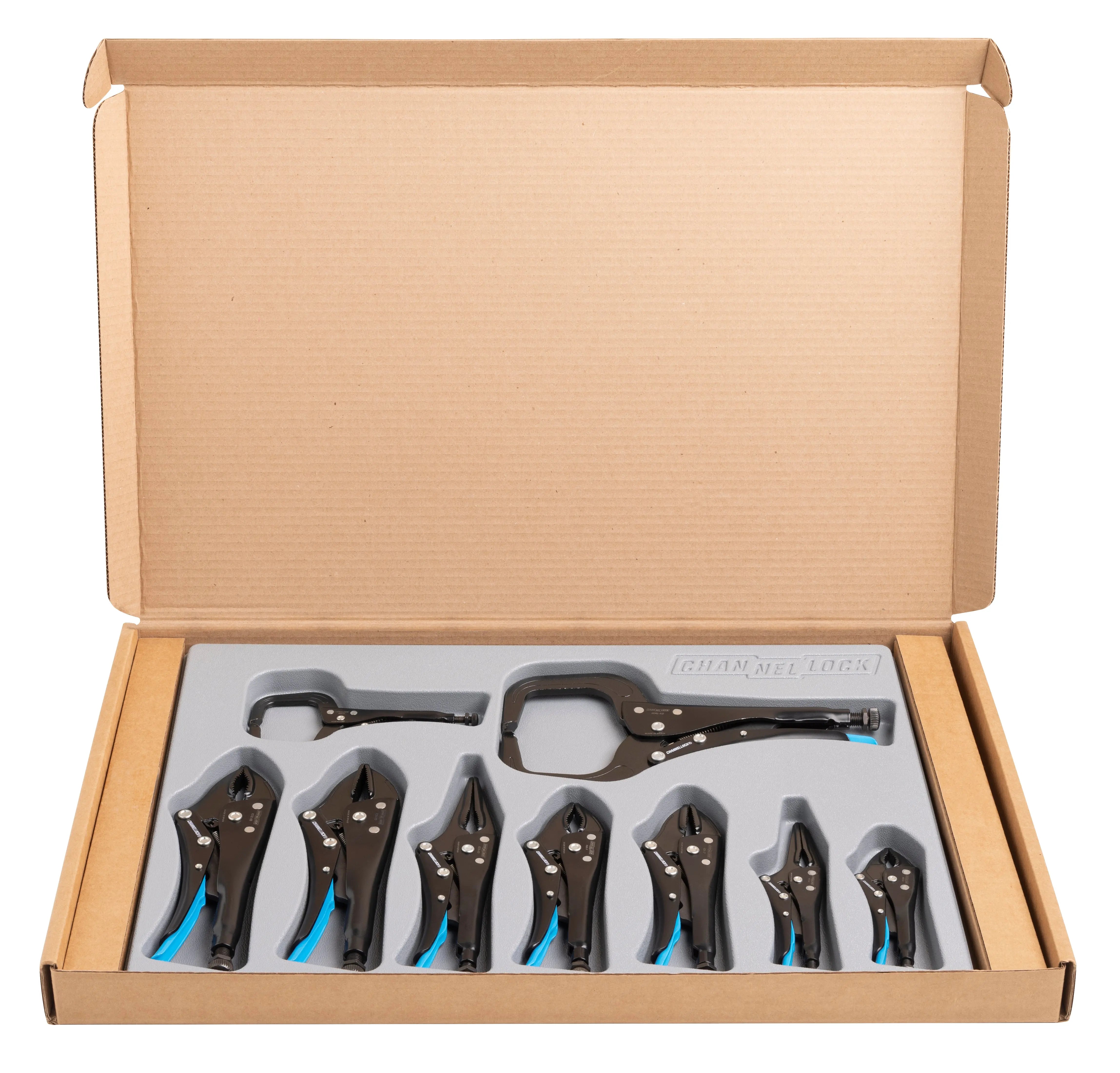 Channellock Set of 9 Locking Plier with Tray - CL PC-L1 Channellock