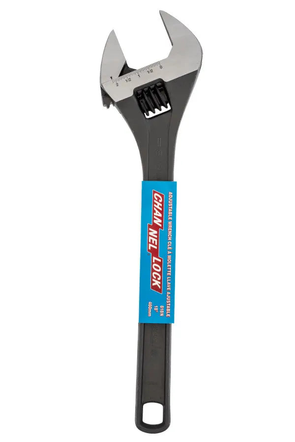 Channellock Black Phosphate Adjustable Wrench, 18 in - CL 818N Adjustable Wrench Channellock