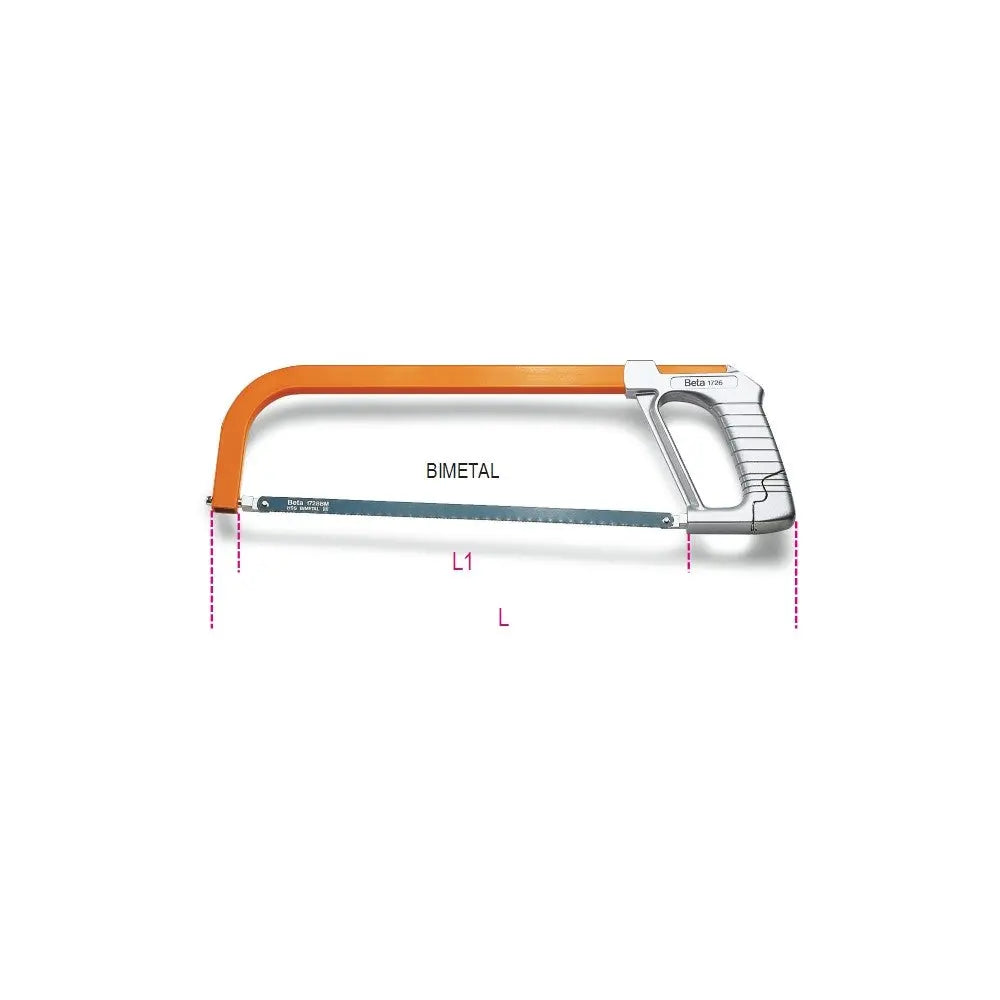 Beta Tools (Article# 1726) Hacksaw Frame, Grooved Handle - BT 17260001 Beta Tools