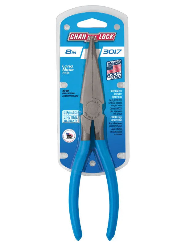 Channellock Long Nose Plier, 8 in - CL 3017 Channellock