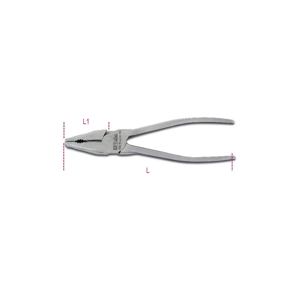 Beta Tools (Article# 1150INOX) Heavy Duty Combination Plier, INOX Stainless Steel, OAL 180mm - BT 11500518 Beta Tools
