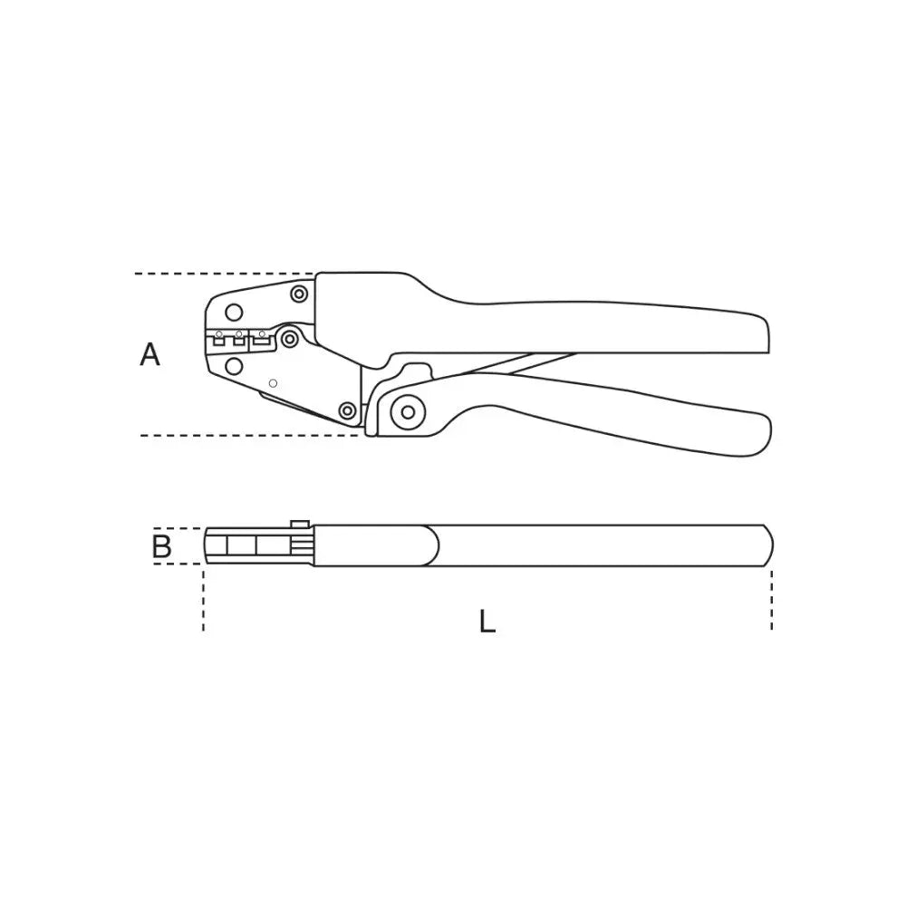 Beta Tools (Article# 1608A) Heavy Duty Crimping Plier for Insulated Terminals - BT 16080005 Beta Tools