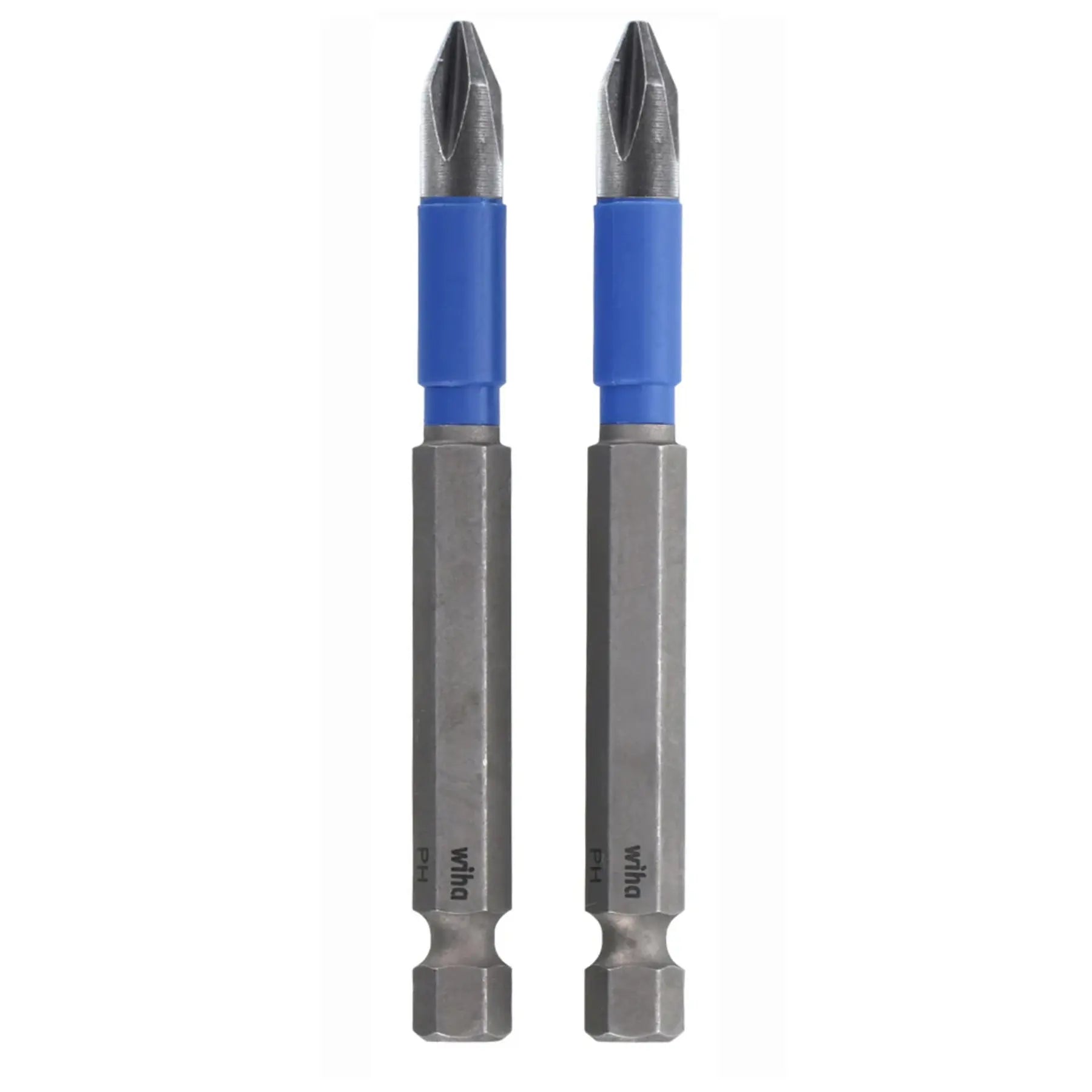 Wiha Set of 2 TerminatorBlue Phillips Impact Bits, PH1, 3.5 in Length - WI 70301 Wiha
