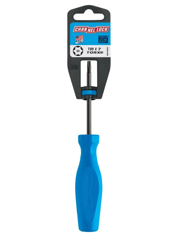 Channellock Magnetic Tip Professional Torx Screwdriver, T20 x 3 in - CL T203H Channellock
