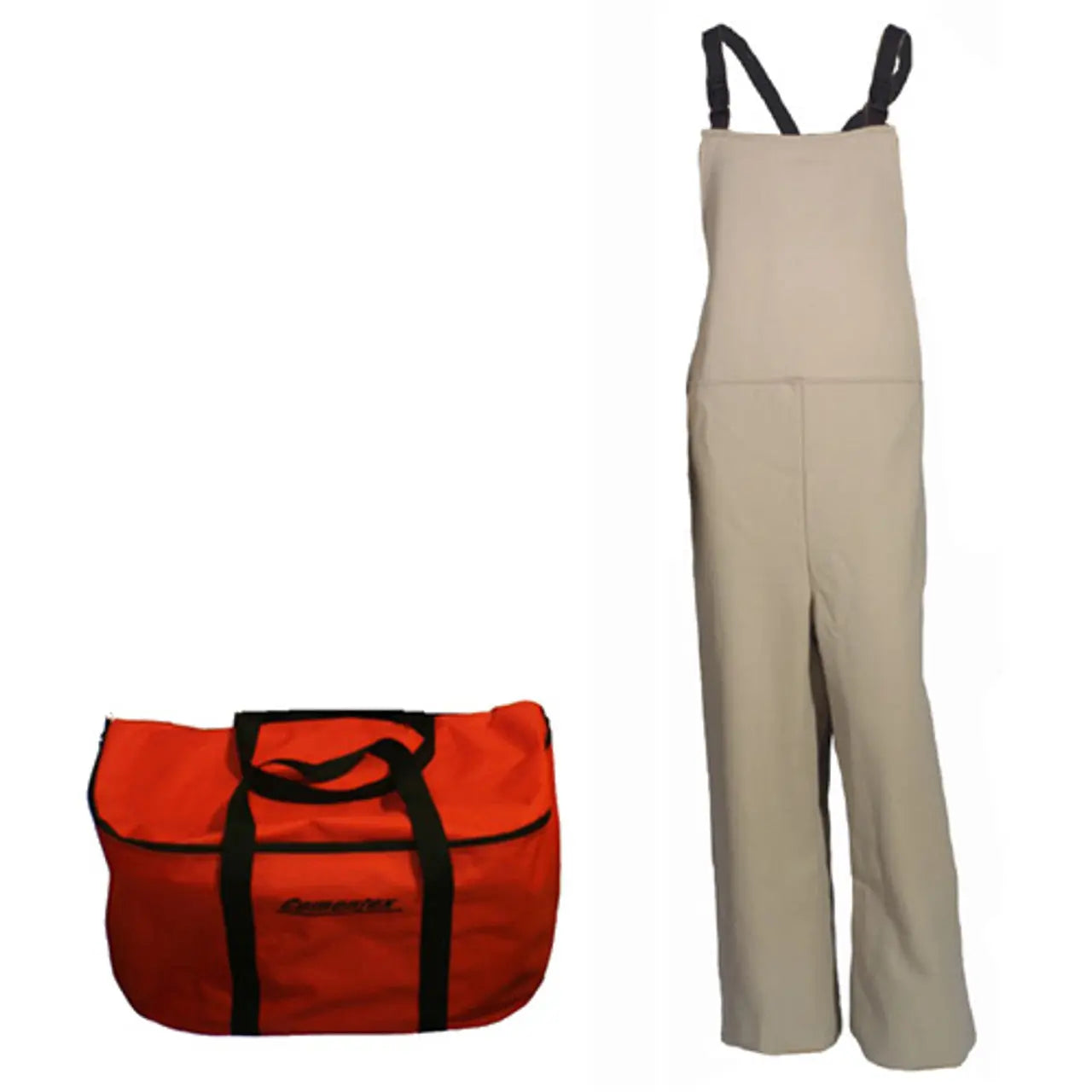 Cementex Arc Flash Rated Task Wear Duffel Bag Kit with FR Treated Cotton Coat and Overall, 40 Calories, Khaki, Small - HRC4-K-S Cementex