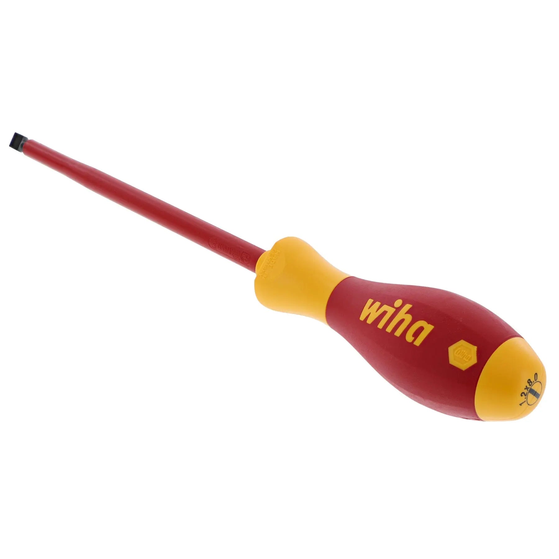 Wiha 32042, Insulated Slotted Screwdriver 8.0mm Wiha