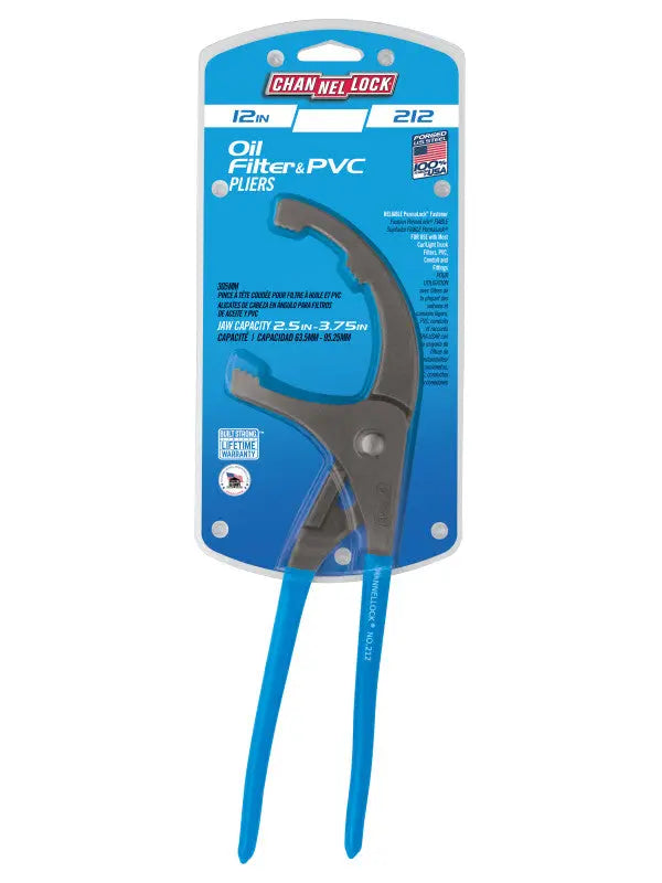 Channellock Oil Filter/PVC Plier, 12 in - CL 212 Channellock